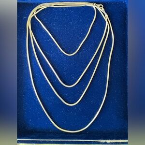 Italian 925 sterling 60” snake chain necklace